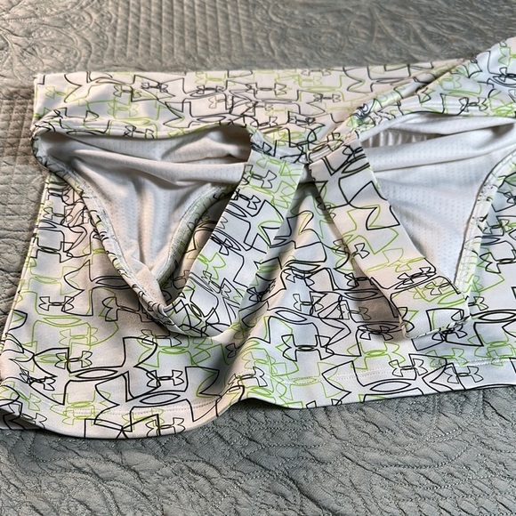 Under Armour White and Green Leather Jacket - Picture 9 of 11